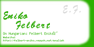 eniko felbert business card